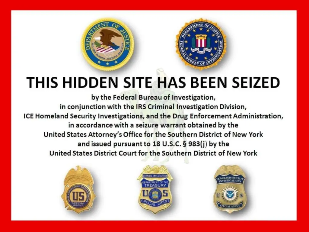 Silk Road has been seized Display-Screen © FBI