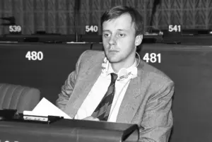 Friedrich MERZ, als MdEP 481 in einer Plenarsitzung des Europäischen Parlaments in Straßburg 1992