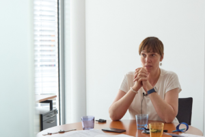 Nora Seitz (CDU) im Gespräch. Sie ist in ihrem noch kargen Bundestagsbüro im Paul-Löbe-Haus in Berlin.